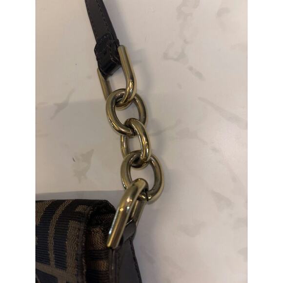 Fendi Brown Zucca Shoulder Bag - Good Condition - Picture 7 of 7